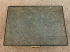 Vintage Hinged 2 Tier Locking Jewelry Box  Dark Green W/ Green Velvet Lining — photo 10