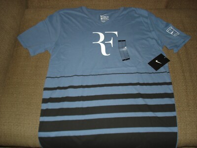 NWT Nike Federer Premier SS Practice Tennis V-Neck Tee Shirt 777865-404 Large