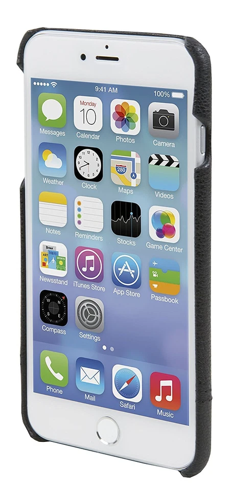 Hex Focus iPhone 7 Plus iPhone 8 Plus Leather Hard Shell Case Snap Cover Black - Image 4 of 4