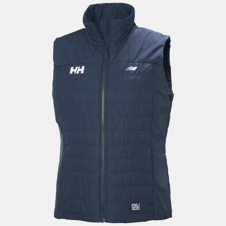 Chaleco aislante para mujer Helly Hansen Crew 2.0 azul marino XS, S - PRECIO DE VENTA SUGERIDO POR EL FABRICANTE 150 £ NUEVO CON ETIQUETAS