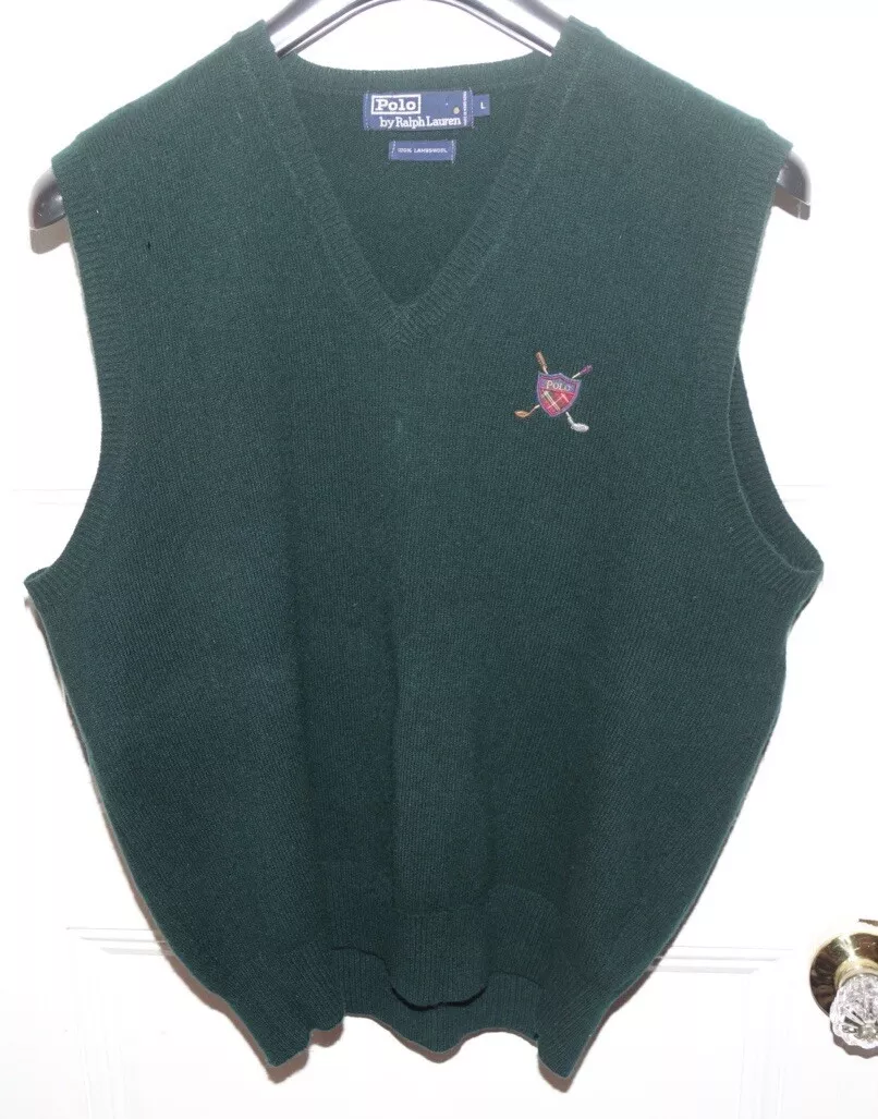 Vintage 90s Polo Golf Ralph Lauren Sweater Vest Men’s Large Green
