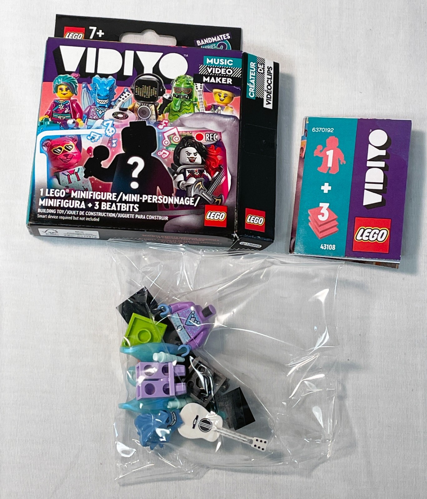 NEW LEGO Vidiyo Series 2 Dragon Guitarist Minifigure  Blue Dragonborn