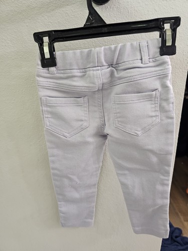 Toddler Girls 2T Lilac Colored Pull-On Elastic Waist Jeans By Garanimals-Cute! - Picture 3 of 7