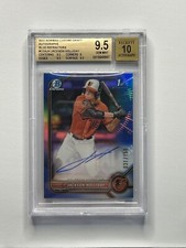 2022 Bowman Draft Jackson Holliday True Blue Refractor Auto /150 BGS 9.5 10 Auto