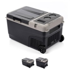 Kühlschrank 30L Kompressor Kühlbox Camping mit Tragegriff 2 Kühlkammern 12/24V