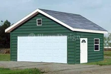 20 x 20 Two Car Garage / Building Blueprint Plans Plans,  Design #52020