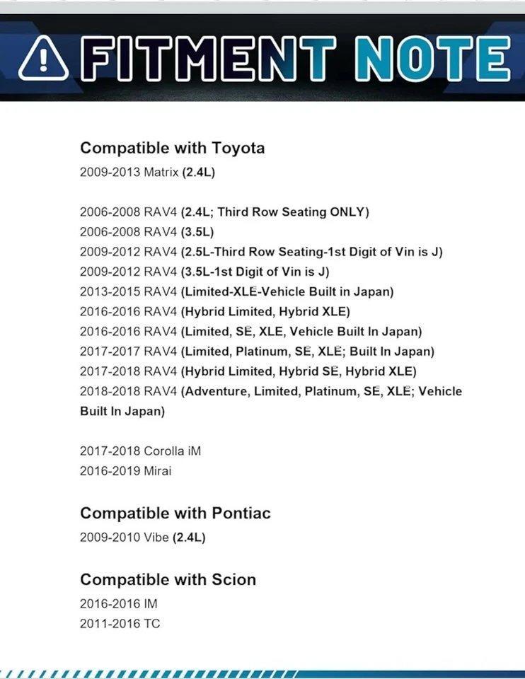 Front Vented Brake Pads Rotors Toyota RAV4 Matrix Corolla Mirai Pontiac Vibe Foto 2 de 4