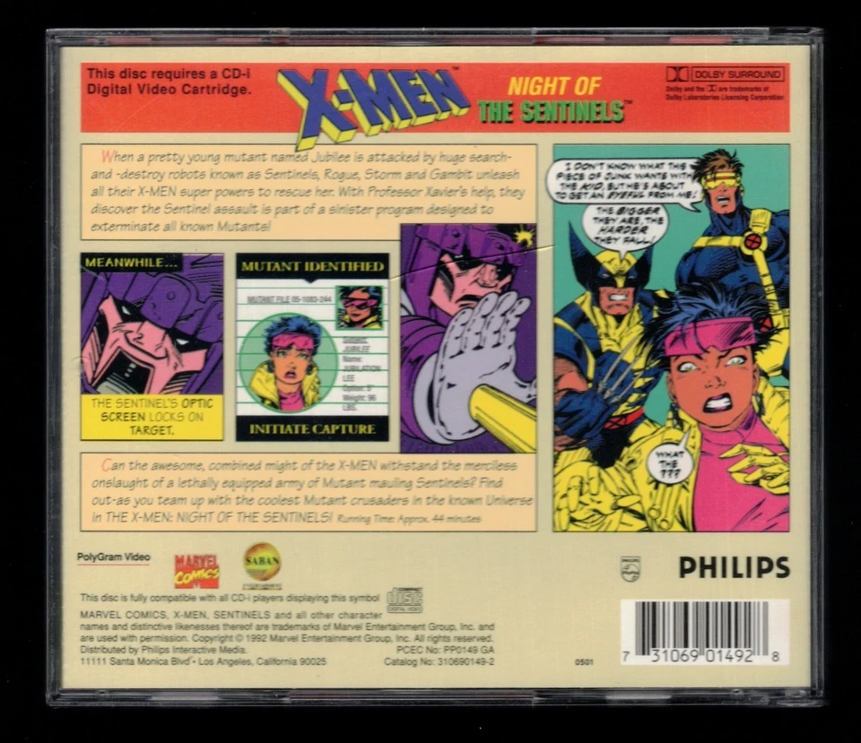 X-Men Night of the Sentinels 1992 CD-i VCD Video CD Marvel Rare OOP - Image 2 of 4