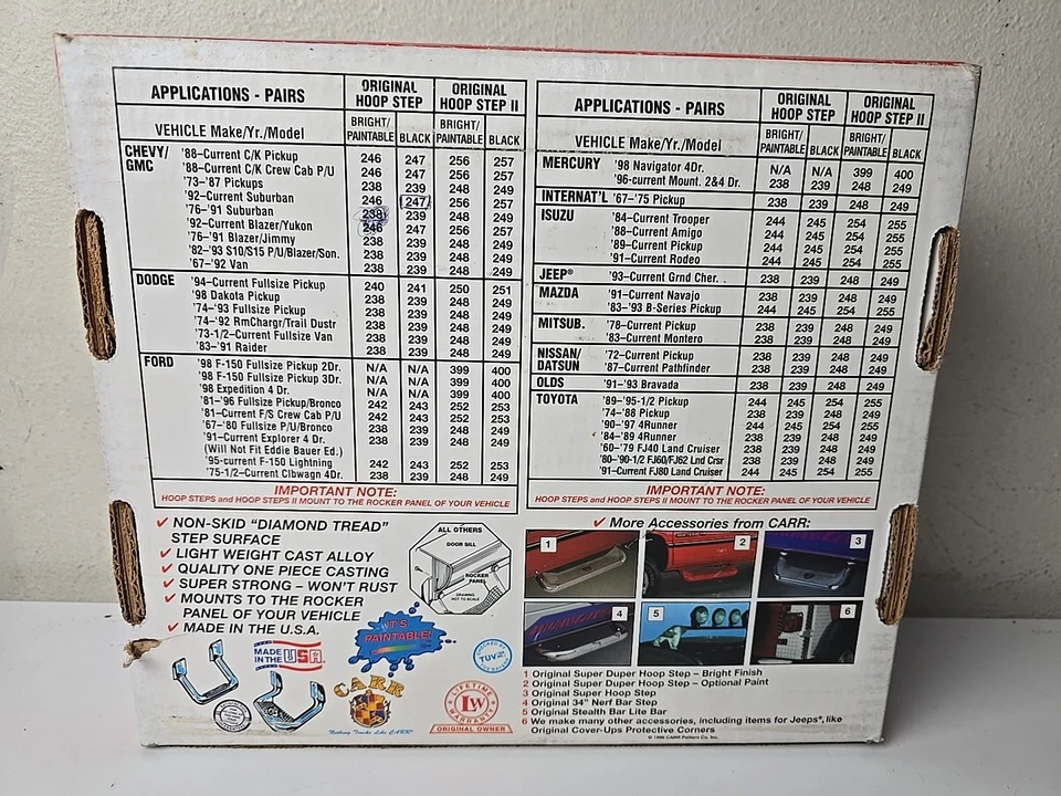 CARR 247 Hoop Black Aluminum Steps Chevy/GMC C/K Pickup, Suburban, Blazer/Yukon - Изображение 2 из 4