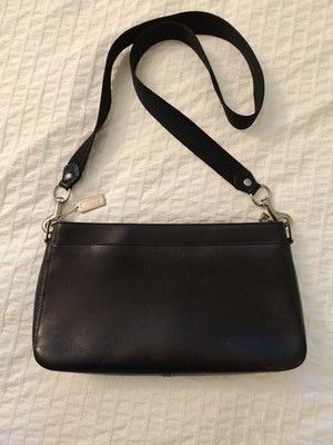 Vintage Rare Black Coach Bridle Purse Leather Made In Italy No 