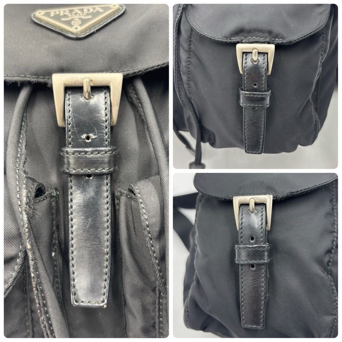 PRADA Nylon Mini Rucksack Backpack Triangle Logo … - image 9