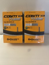2 Continental Tour Bicycle Inner Tubes 28  Schrader 40 mm Valve Black 700x32-47C