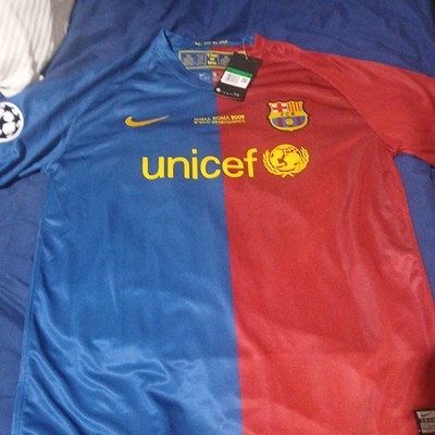 Nike FC Barcelona Messi #10 Jersey Blue Red Final Roma 2009