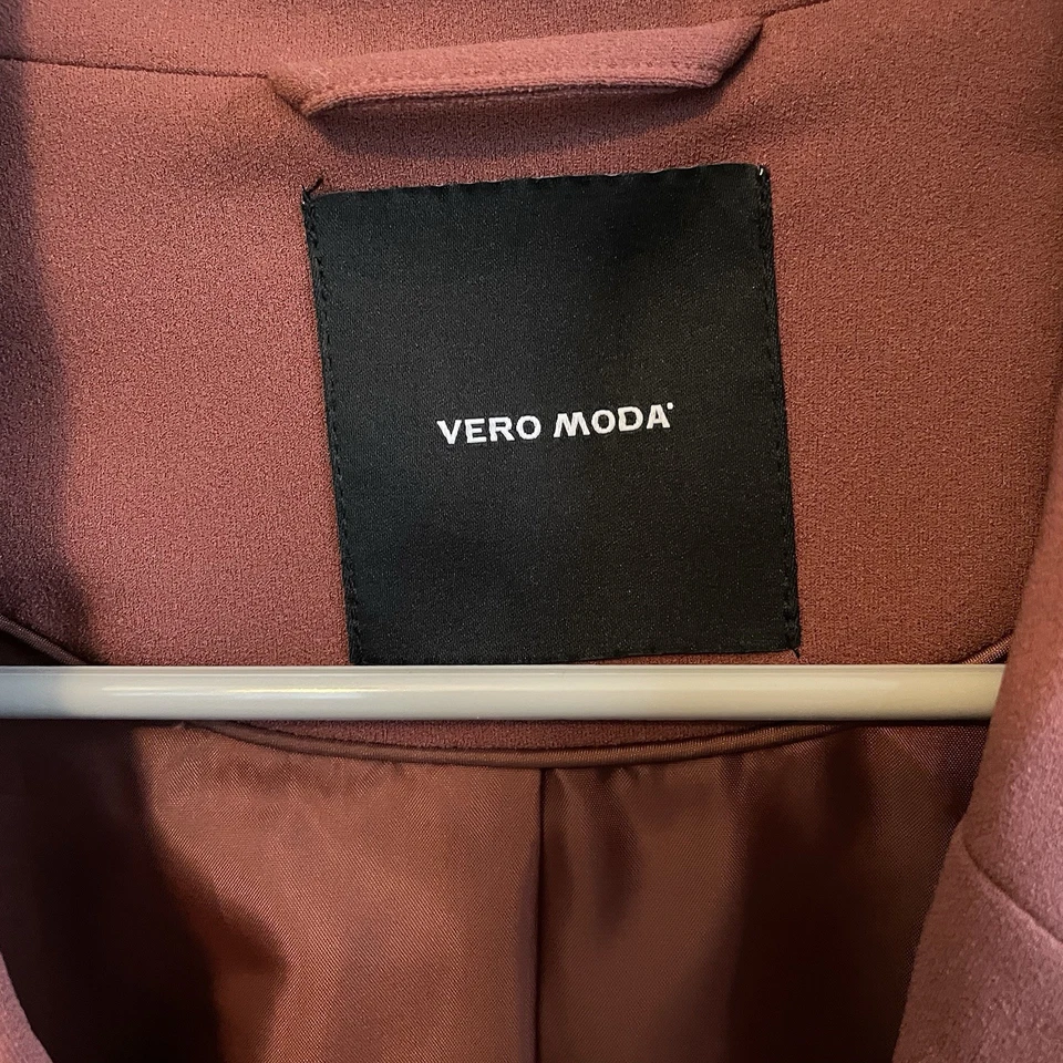 Stitch Fix Vero Moda Women’s Large Boyfriend Loose Oversized Blazer Rust Orange - Image 3 of 4