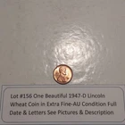 Lot #156 One Beautiful 1947-D Lincoln Wheat EF-AU Full Date-Letters See Pictures