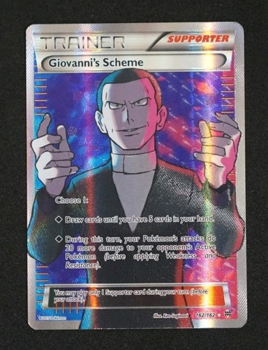 2015 Pokemon XY - BREAKthrough Ultra Rare  Giovanni’s Scheme 162/162 LP