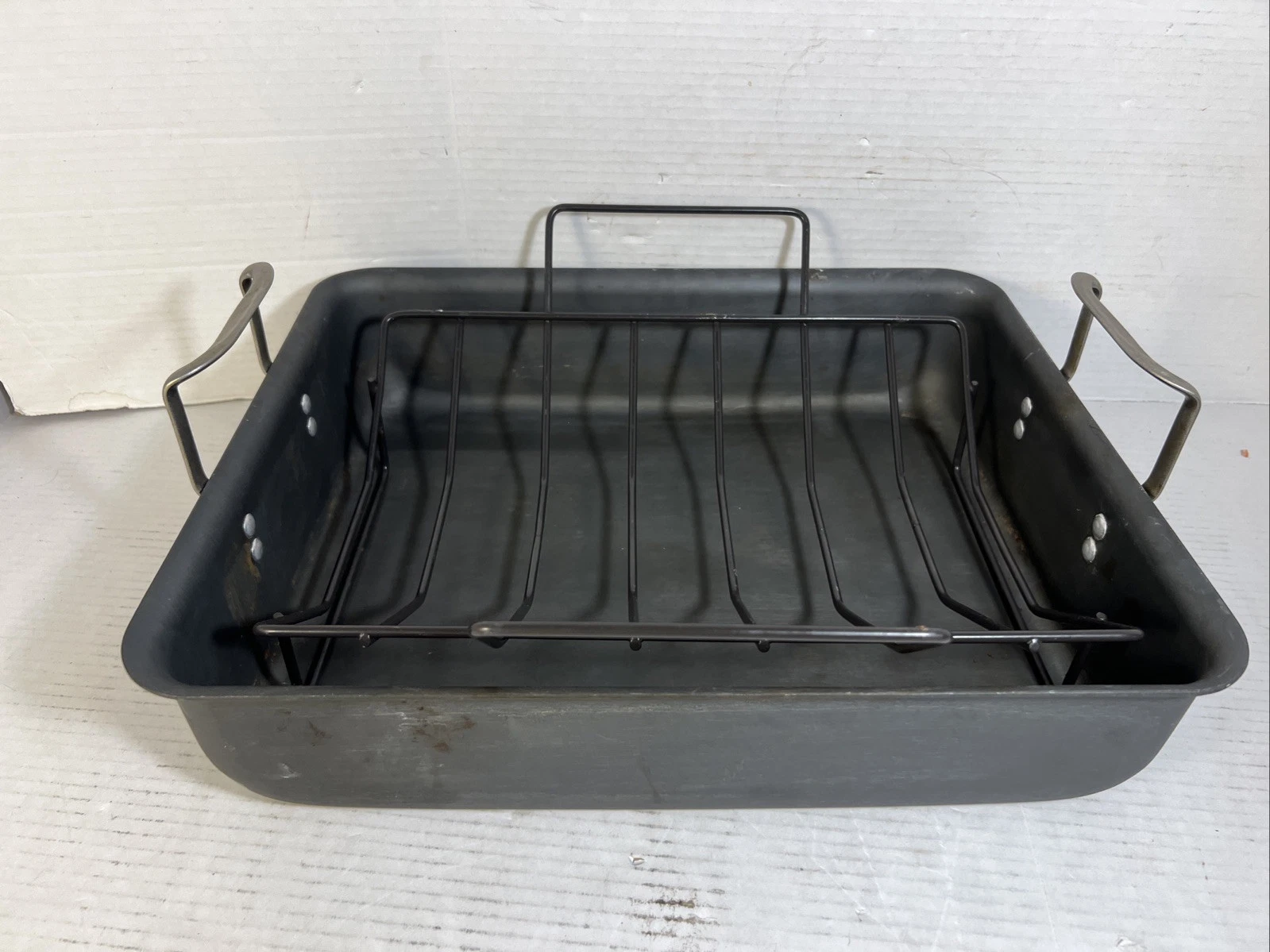 Calphalon Nonstick Hard Anodized Aluminum Roaster Baking Pan Rack 16"x 13" 1805