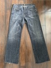 7 For All Mankind Jeans Mens 31x32.5 Black Denim Relaxed Button Fly Straight Leg — photo 2