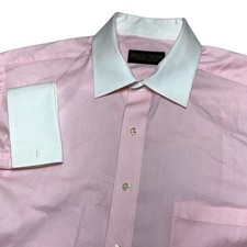 Donald J Trump Signature Collection 16.5 34/35 Pink Contrast Collar Dress Shirt