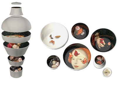 IBRIDE Ming Muse stapelbares Servierschalen-Set 7-teilig, neu, Beschreibung lesen