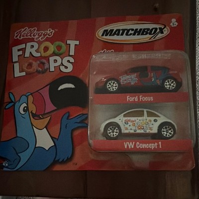 Matchbox Kellogg's Froot Loops Ford Focus & VW Concept 1 Diecast Cars Collection