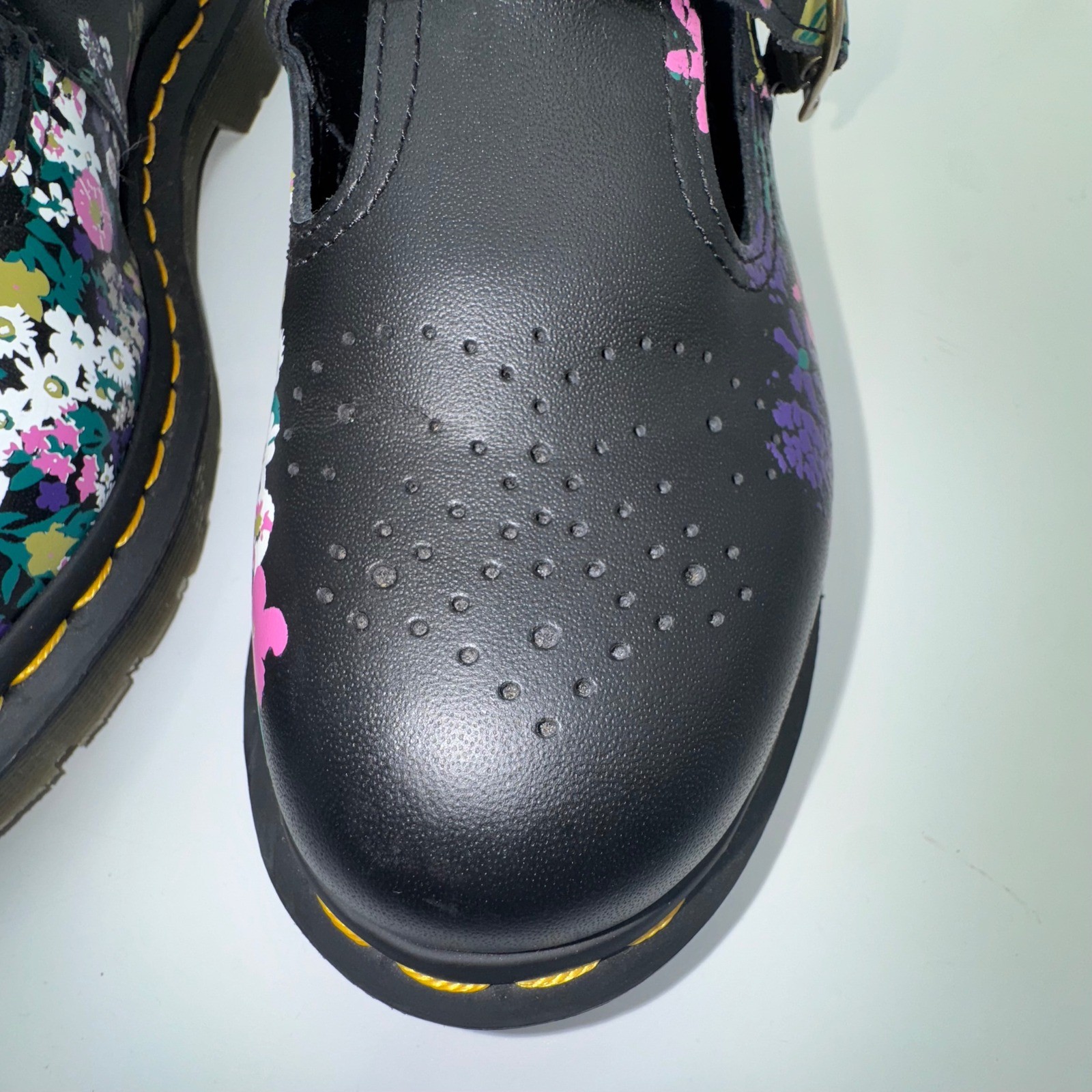 Dr Martens 8065 Vintage Floral Leather Mary Jane Shoes Women's 9 Double Buckle image 6