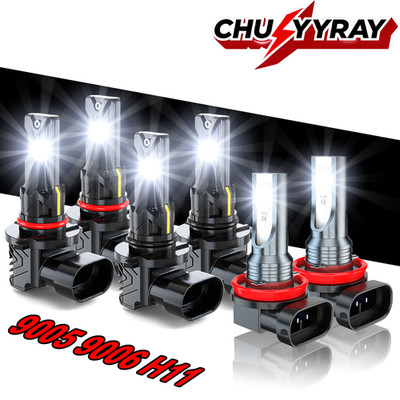 For Mitsubishi Lancer 2008-2017 6000K White LED Headlights Fog Lights Bulbs Kit