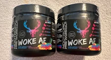 2 jars! Bucked Up   Woke AF Miami  Pre-Workout Powder Exp 09/2027  2 jars!