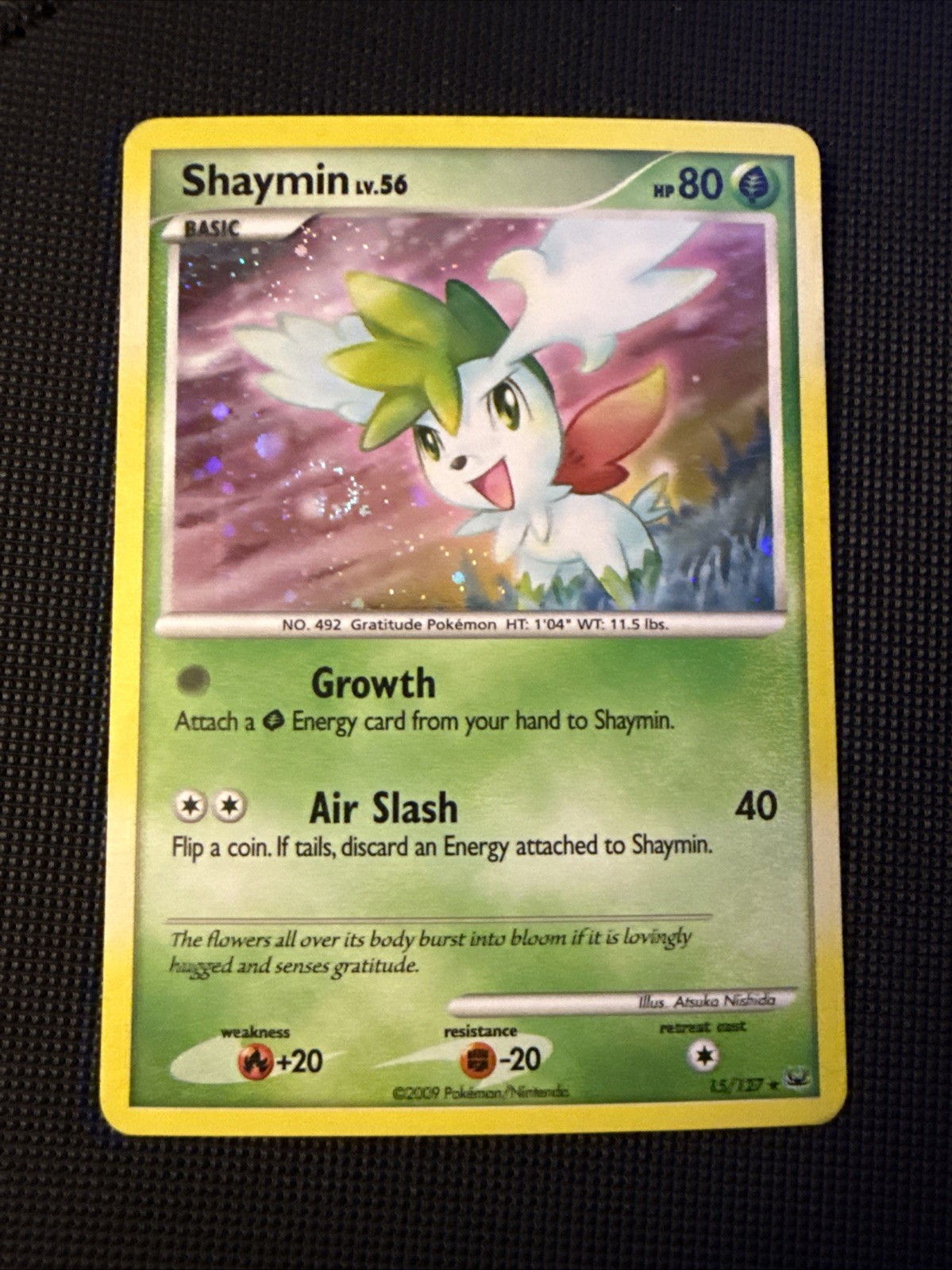 2009 Pokemon Platinum Holo Shaymin 15/127 NM English with Swirl