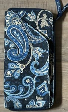 Vera Bradley Zip Around Travel Organizer Wallet Windsor Navy