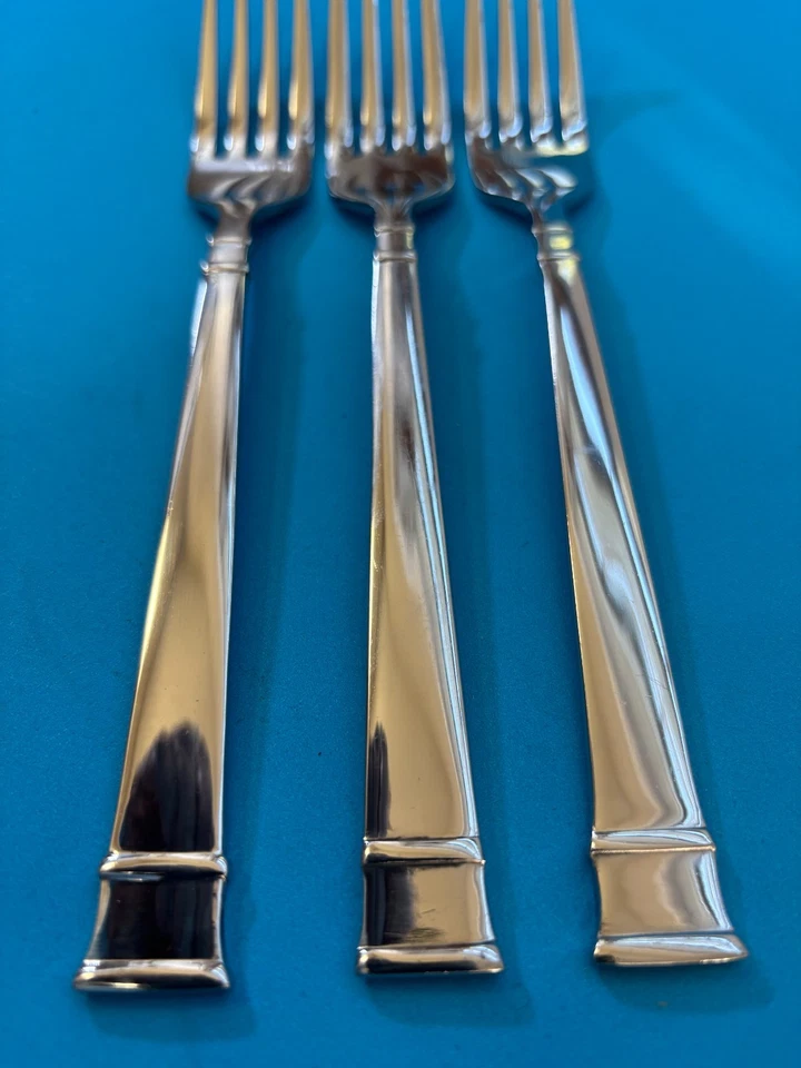 3 tenedores de cena Heritage Mint BENTLEY 18/10 cubiertos de acero inoxidable brillante de 7 3/4" Foto 4 de 4