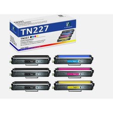 TN227/TN223 High Yield Toner Cartridge 5-Pack Multi-Color for Brother Printers