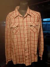 Levi's Brand Western Pearl Snap Shirt L Long Sleeve Vintage Plaid