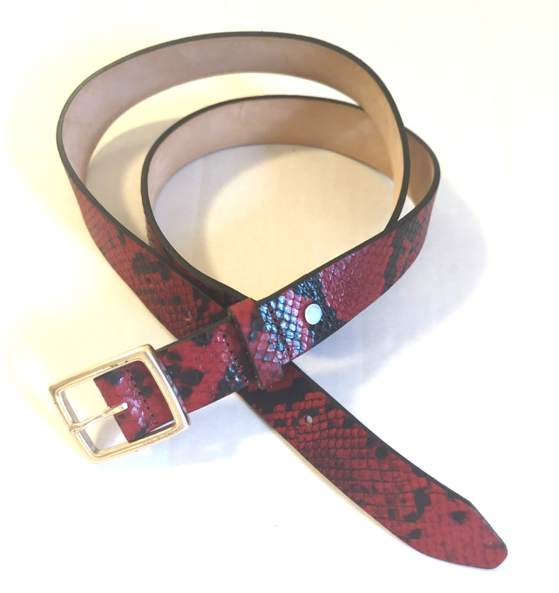 Snakeskin Red Belts for Women for sale | eBay display picture 2