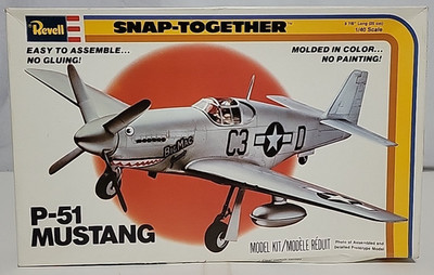 Revell P-51 Mustang Snap-Together 1/40 Scale Model Kit No. 6100