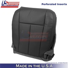 2015-2017 For Ford Expedition Leatherette Perf Driver Bottom Seat Cover Ebony