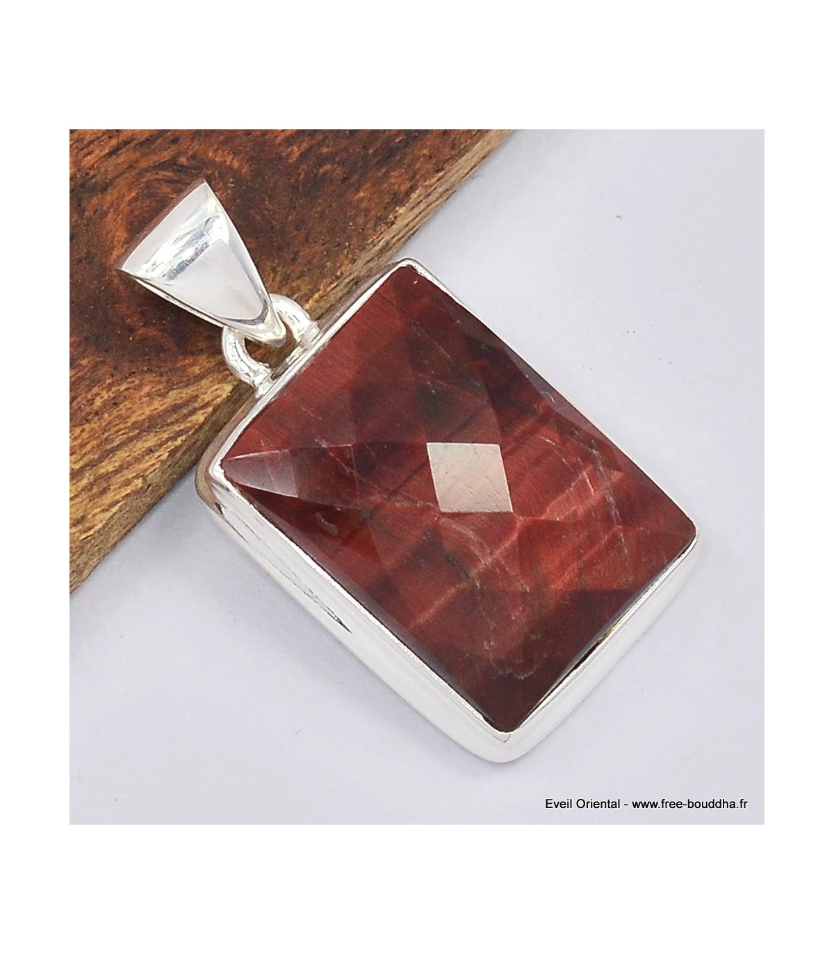 Pendentif Oeil de tigre rouge SK30.3 cadeau idéal anniversaire boîte incluse
