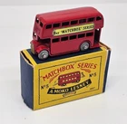 Matchbox Lesney – 5a   Double Decker Bus   1954    (ID#35)  Light yellow labels