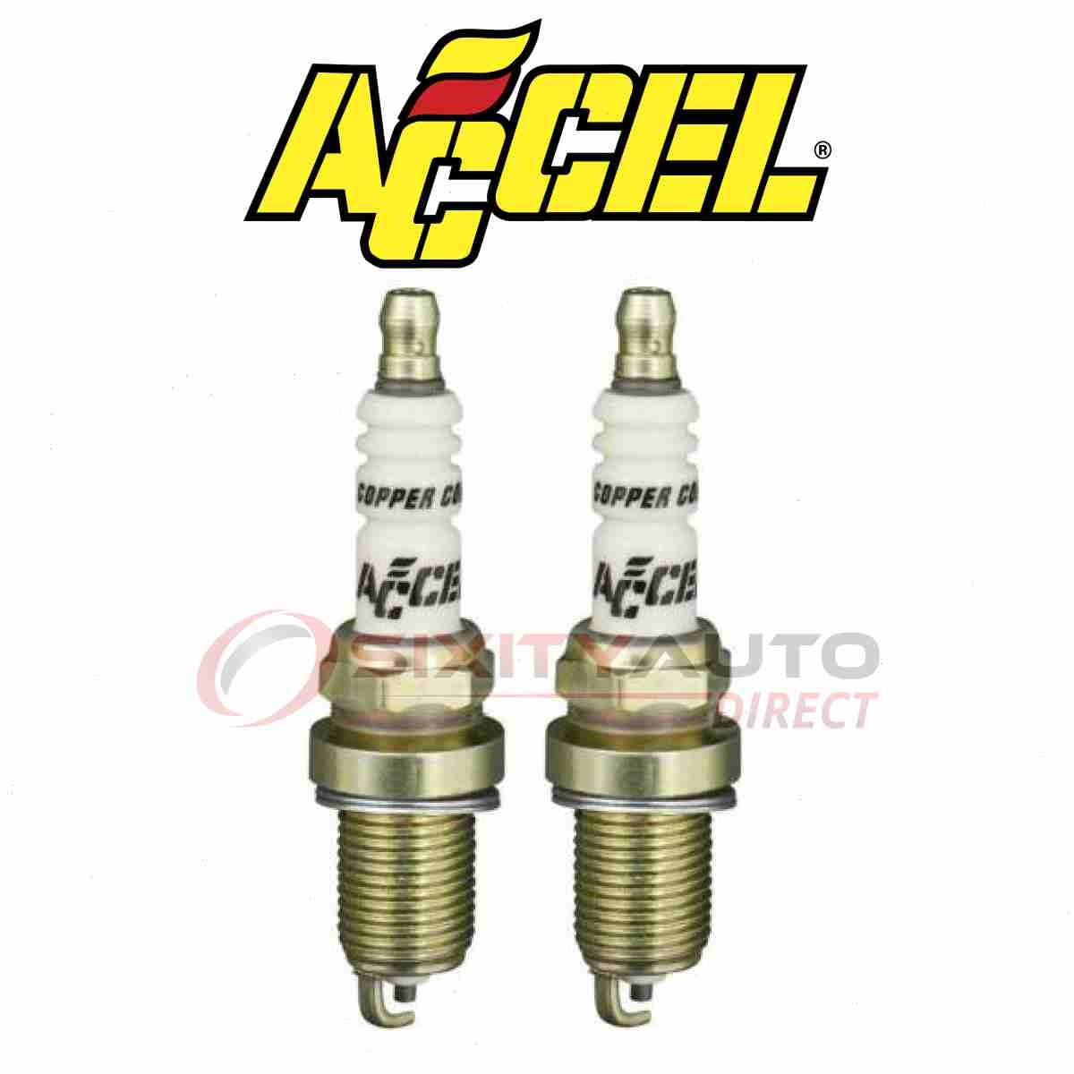 2 pc ACCEL Spark Plug for 1968-1969 Oldsmobile Cutlass 5.7L V8 - Ignition lu