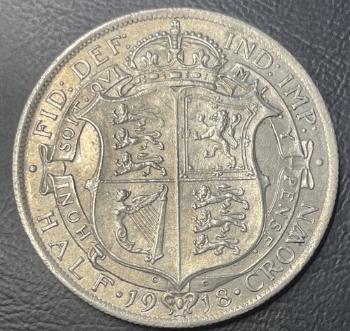1918 George V Half Crown — photo from the most recent tracked eBay sale