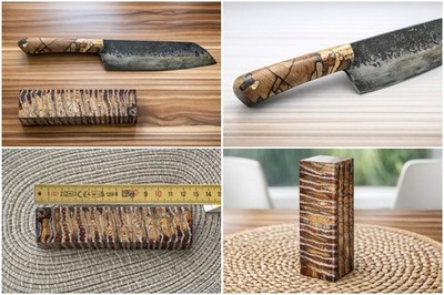 Mammutzahn Epoxy Unikat   Mammoth Tooth Blank für Kunst, Schmuck, Knife Handle