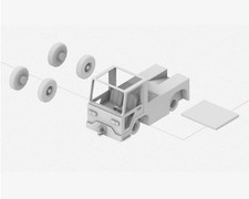 3D Printed 1/72 American towing trailer ATA E400 Unpainted XX