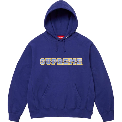 Sweat à capuche Supreme Royal Blue Collegiate Acronyme taille XL FW24