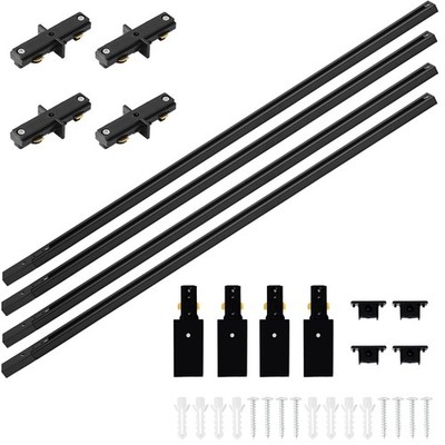 TuyuBEE H Track Lighting Rails 13FT H Type Track Rails Kit with End Caps and ...