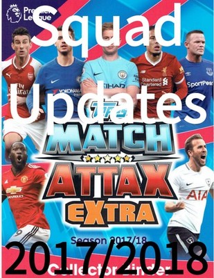 Squad Updates Karten Match Attax 17/18 Extra 2017/2018 Update Topps # U1 - U64