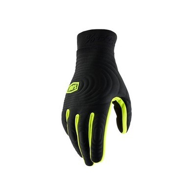 100% Brisker Xtreme Gloves Black/Fluo Yellow L