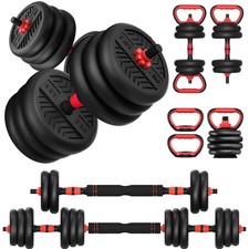 Adjustable Dumbbell, 20/30/40/60/80lbs Dumbbells Set, 4-in-1 Free Weights for...