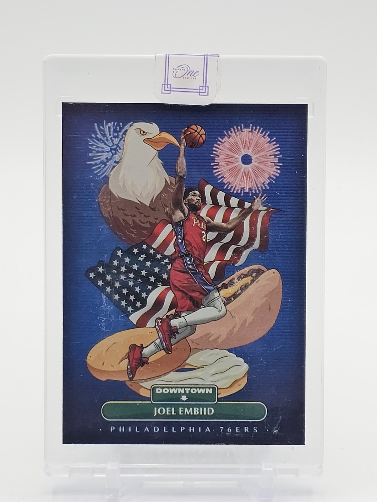 JOEL EMBIID 2021-22 PANINI ONE AND ONE DOWNTOWN SSP #10 76ERS Q3460