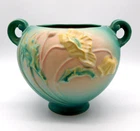 Roseville Poppy Green 1938 Vintage Art Deco Pottery Ceramic Flower Vase 335-6