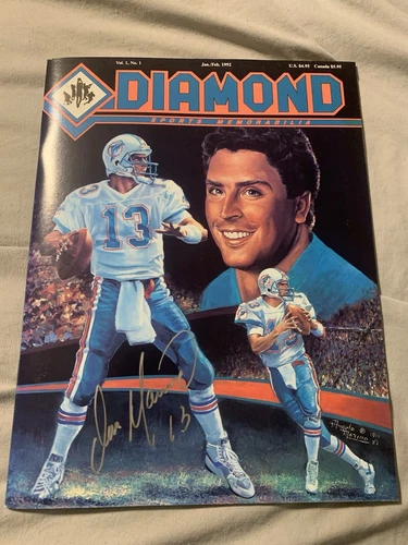 DAN MARINO Autographed Signed DIAMOND SPORTS Magazine Dolphins W/ Uncut Cards
